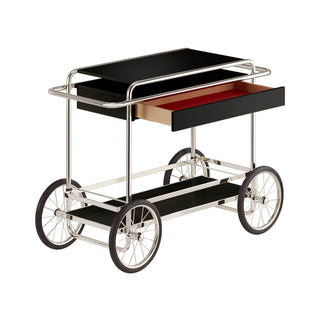 Tecta Barwagen | M4RS - Barwagen - Tecta - MDF schwarz - Kavallerie-Tuch Rot