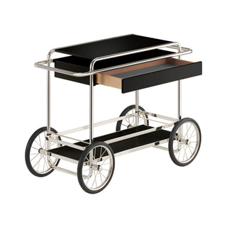 Tecta Barwagen | M4RS - Barwagen - Tecta - MDF schwarz - Kavallerie-Tuch Silbergrau