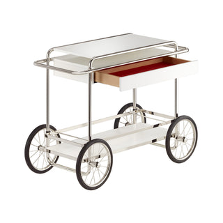 Tecta Barwagen | M4RS - Barwagen - Tecta - MDF Weiss - Kavallerie-Tuch Rot
