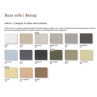 Baza Outdoorsofa - Outdoor Sofa - Todus - Set-up "A" - White 110