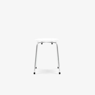 S 38 S/1 Hocker - Hocker - Wilde+Spieth - weiß - lackiert - chrom