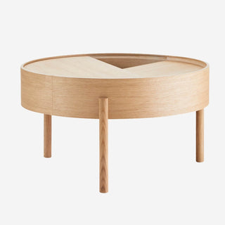 Arc Beistelltisch - Beistelltisch - Woud - ø 42 x h 45 cm - Eiche geölt